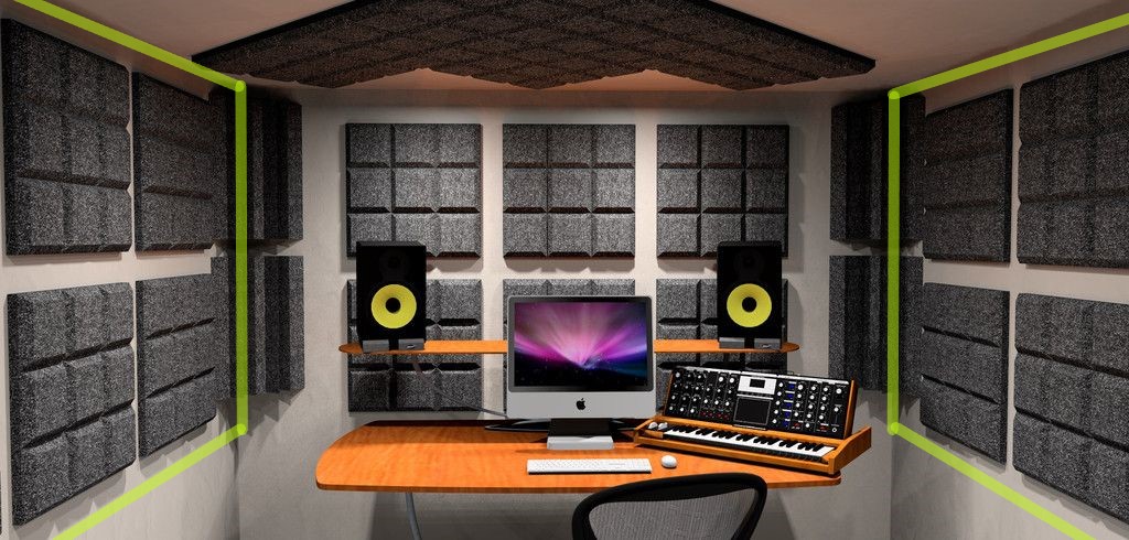 acoustic foam studio room - side walls